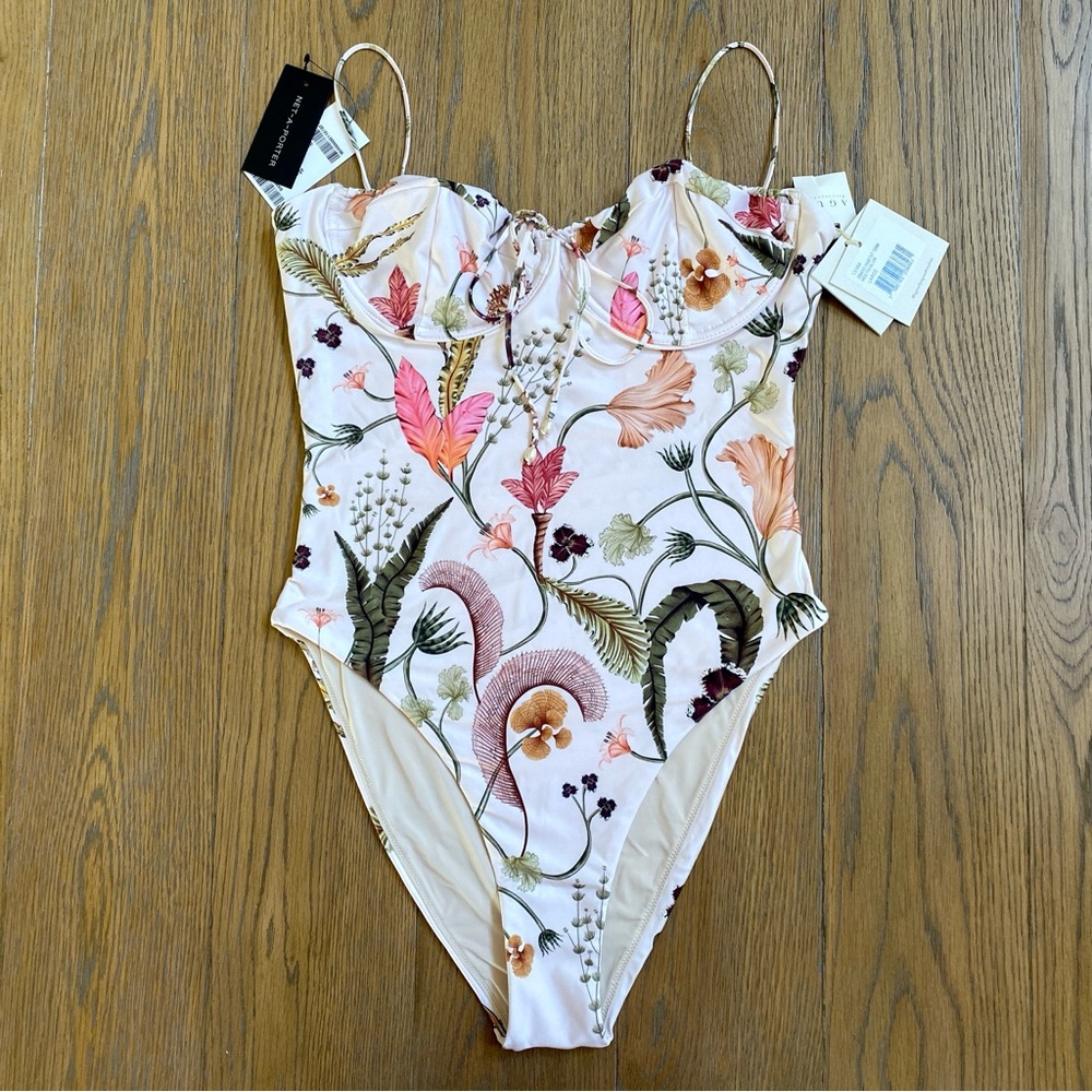 Agua by Agua Bendita Ebano One-Piece Swimsuit sz L - Picture 11 of 15